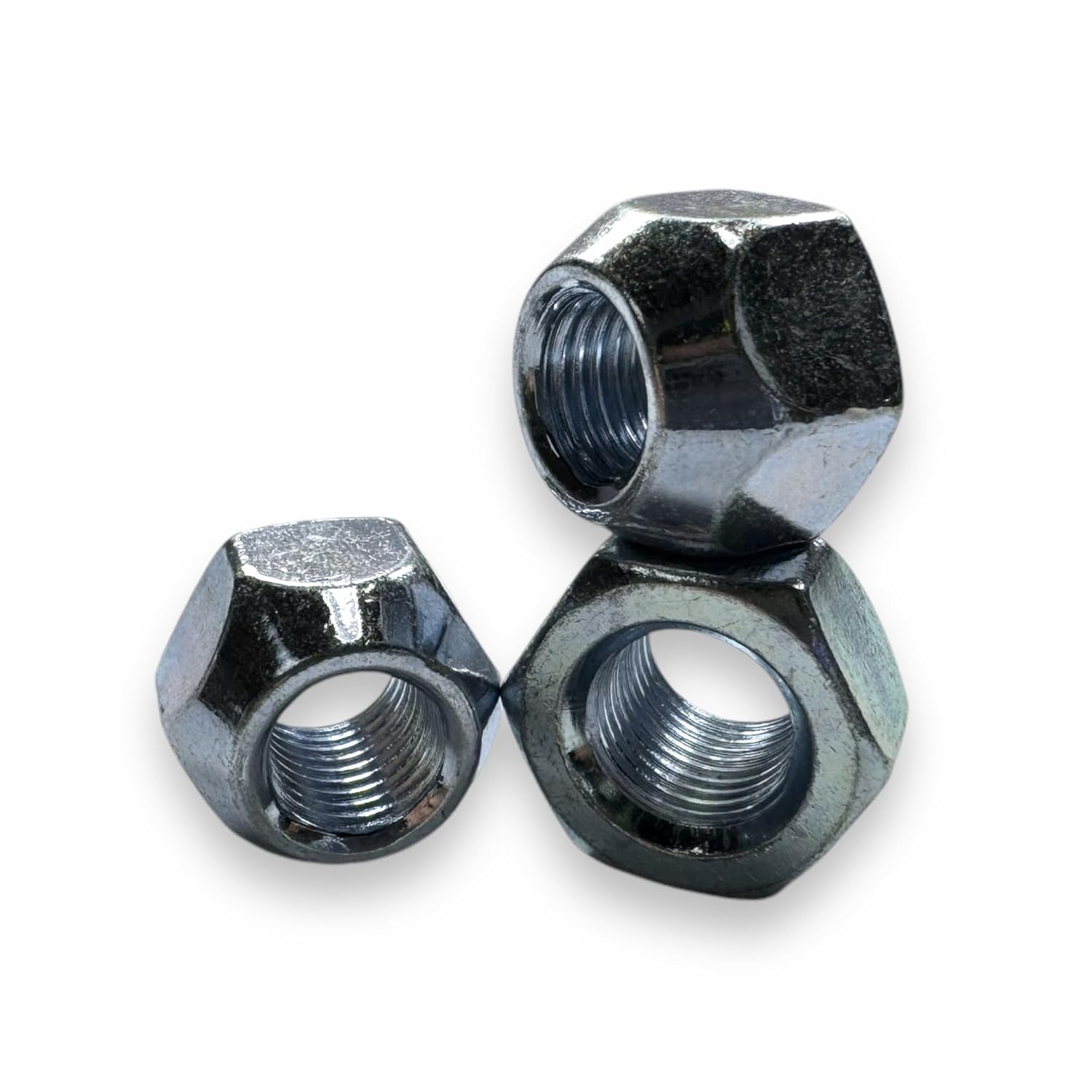 Twenty (20) 7/16-20 Tuercas de bellota de extremo abierto chapadas en zinc, 3/4" hexagonal (BCP1075)
