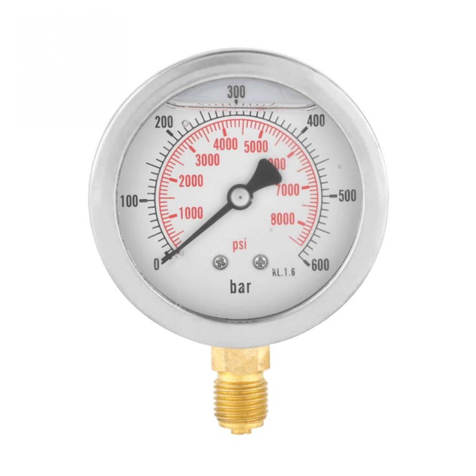 Manómetro portátil de 0-600Bar/0-8500Psi doble escala, manómetro presión agua hidráulico, herramienta medición, rosca G1/4"
