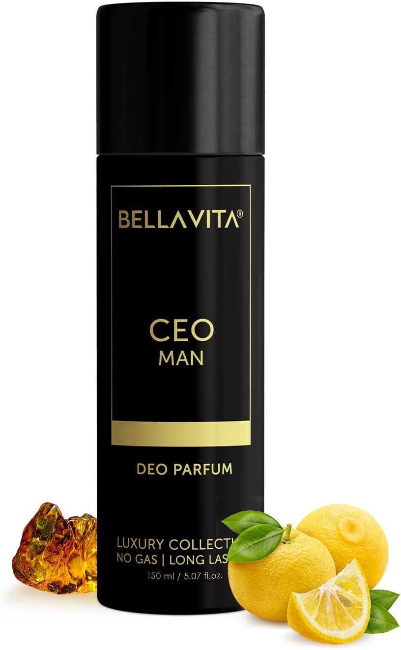 Bella Vita CEO Man Body Perfume 150ml | Premium No Gas Deo for Men | Deodorants Man | Long Lasting Office Fragrance with Tonka, Agarwood & Sophisticated Masculine Notes