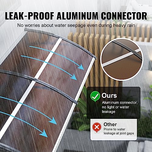 Vevor WINDOW DOOR AWNING CANOPY 120" X 40", Upf 50+ Polycarbonate Entry Door Outdoor Window Awning Exterior thumb #4