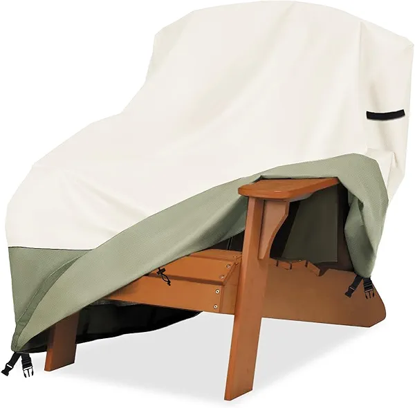Owlcover Patio Adirondack Chair Cover 32 W x 35 D x 36 H inches,600D Heavy Duty Waterproof Outdoor Chair Covers,Patio Furniture Covers for Adirondack Chair,Beige