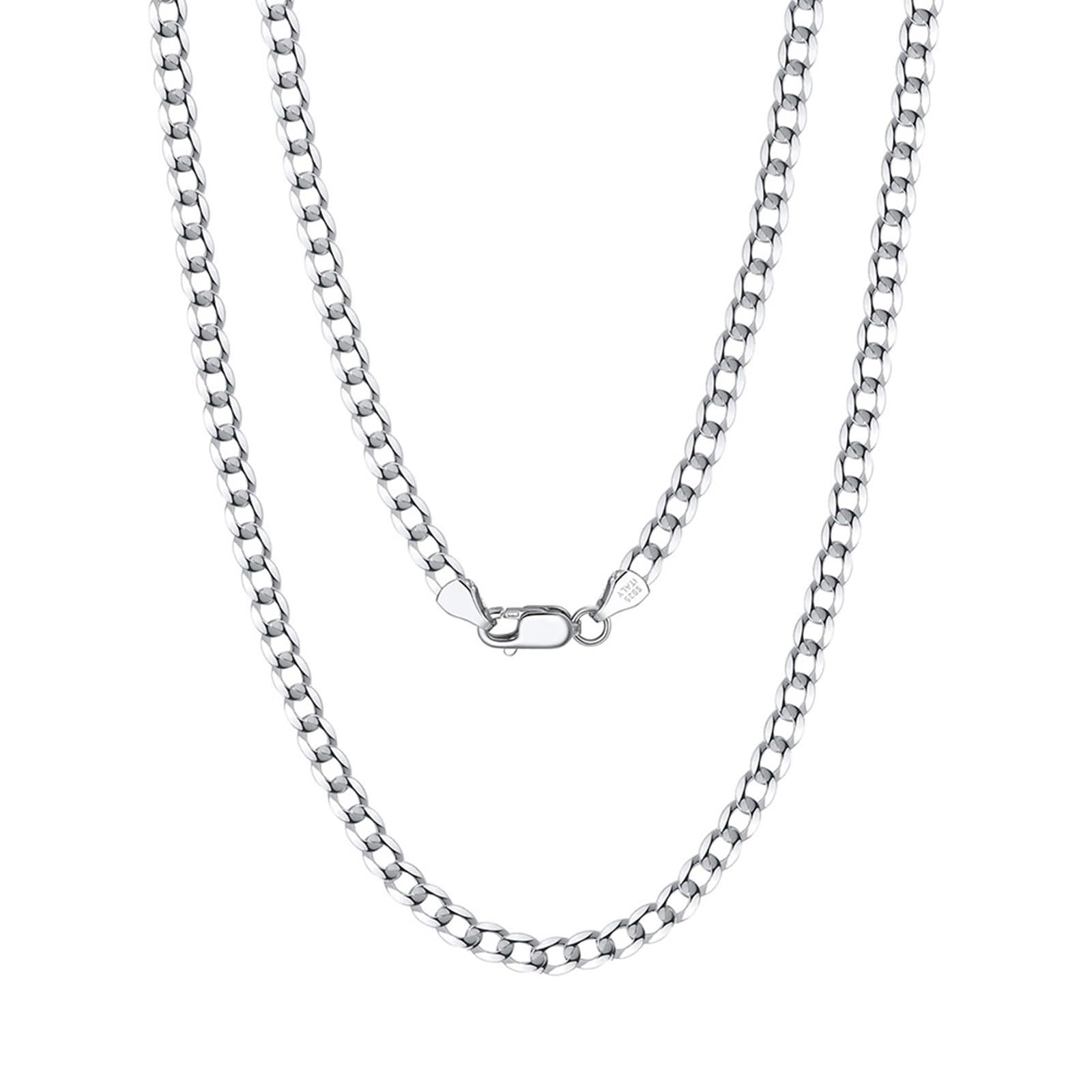 Collar con colgante para mujer, plata de ley 925, cadena de eslabones adecuado para bodas, aniversarios y vacaciones