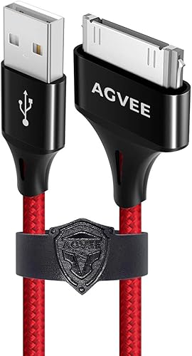 Miniatura 9 de AGVEE Paquete de 2 cables de carga de 4 pies para iPhone 4S antiguo, certificado MFI de 30 pines, trenzado, resistente, rápido, duradero, compatible