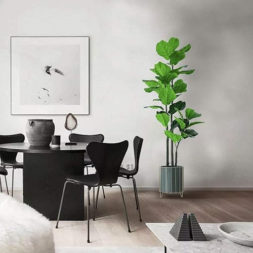 Miniatura 5 de Plantas falsas, árbol artificial, rama de árbol artificial nórdico, ficus lyrata, árbol de banano falso para el hogar, jardín, decoración de bonsái,