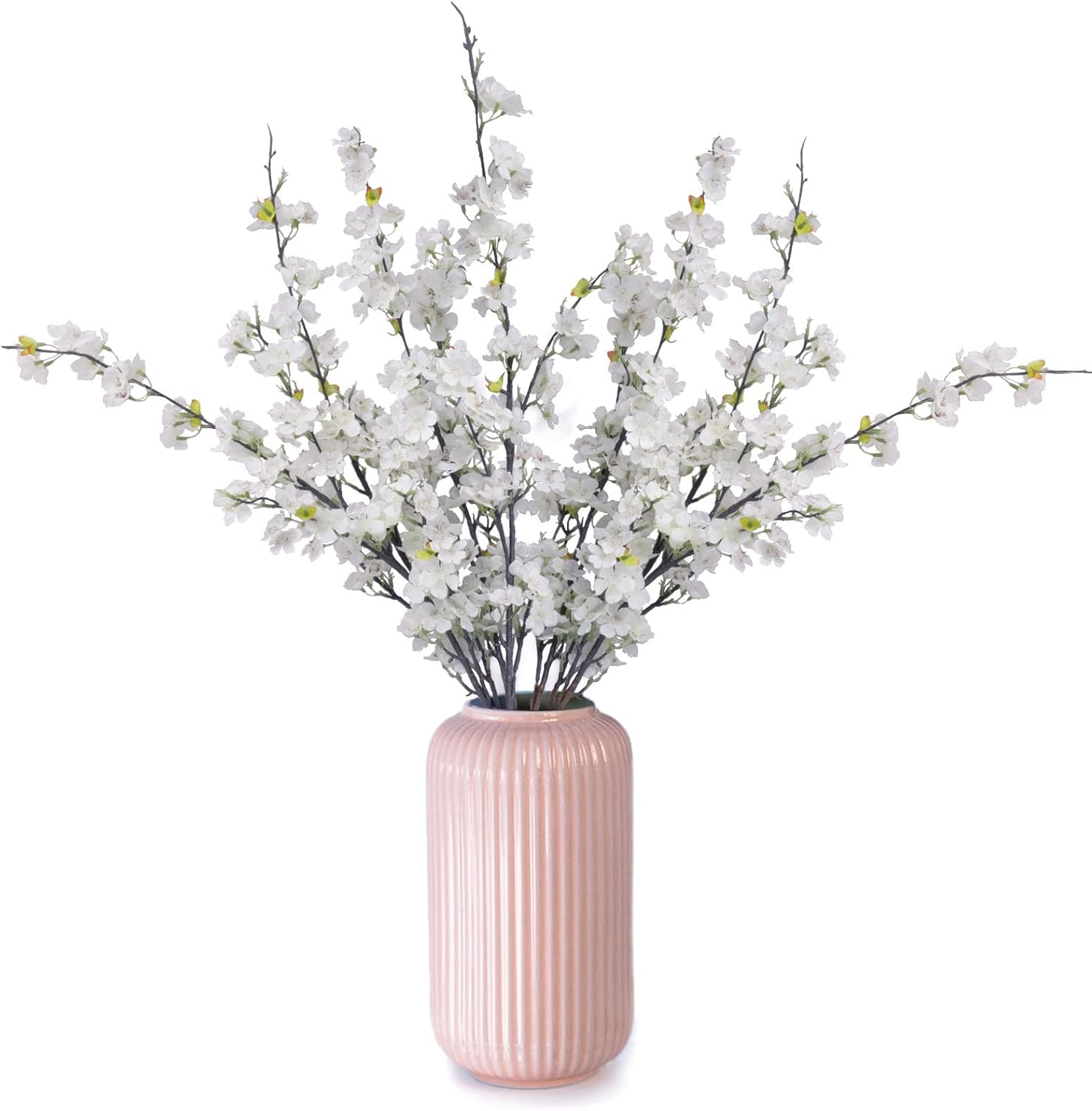 Ummrug 4Pcs Artificial Cherry Blossom Branches, Silk Cherry