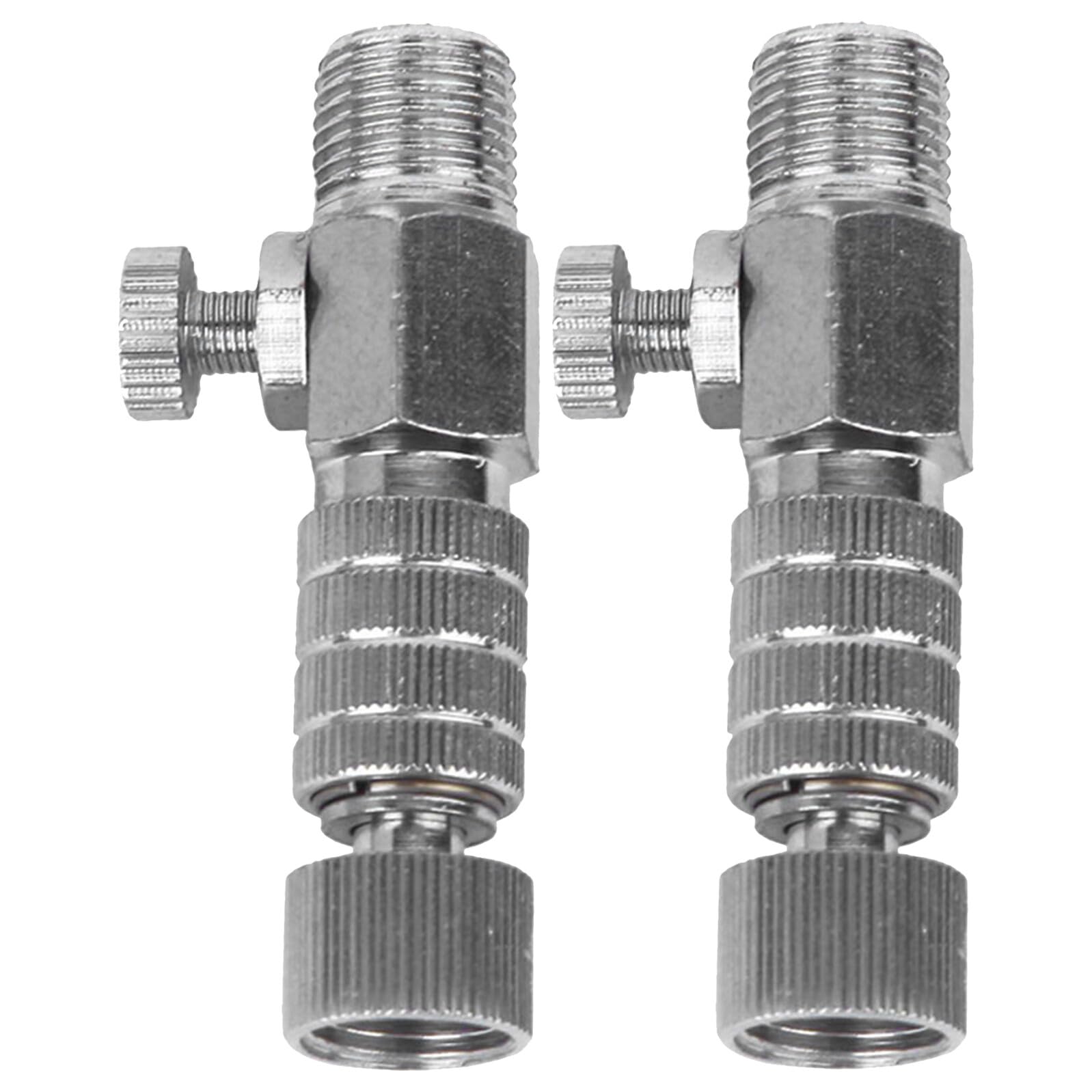 Adaptadores rápidos para aerógrafo con válvula de control de flujo de aire metálica y duradera