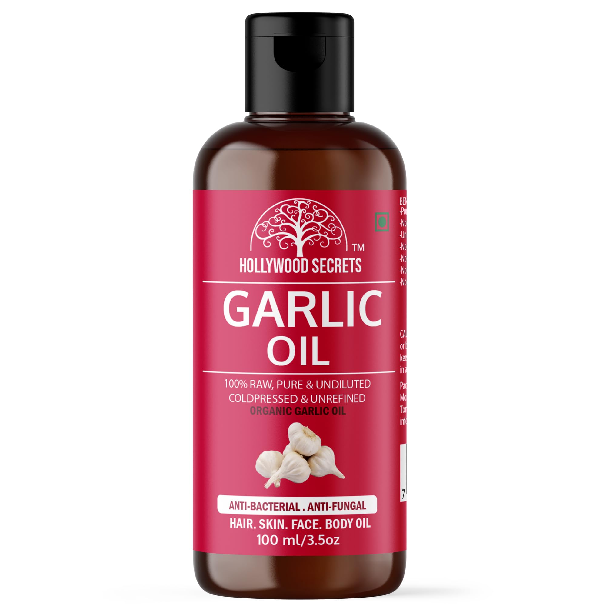 Organic Pure Garlic Oil For Face Hair Growth 100 ml