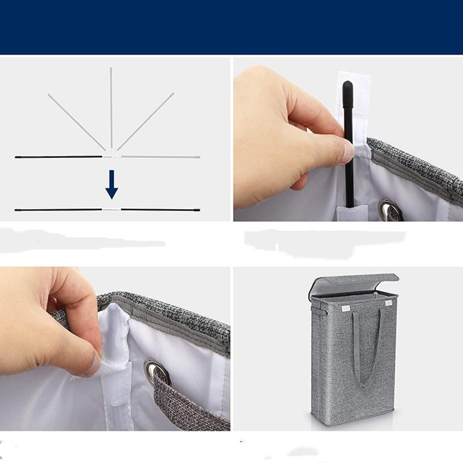 Transgraniczny kosz na bieliznę wąski pasek kosz na pranie 45L składany kosz na pranie do sypialni kosz na pranie kosz do przechowywania/613(Left and right splicing)