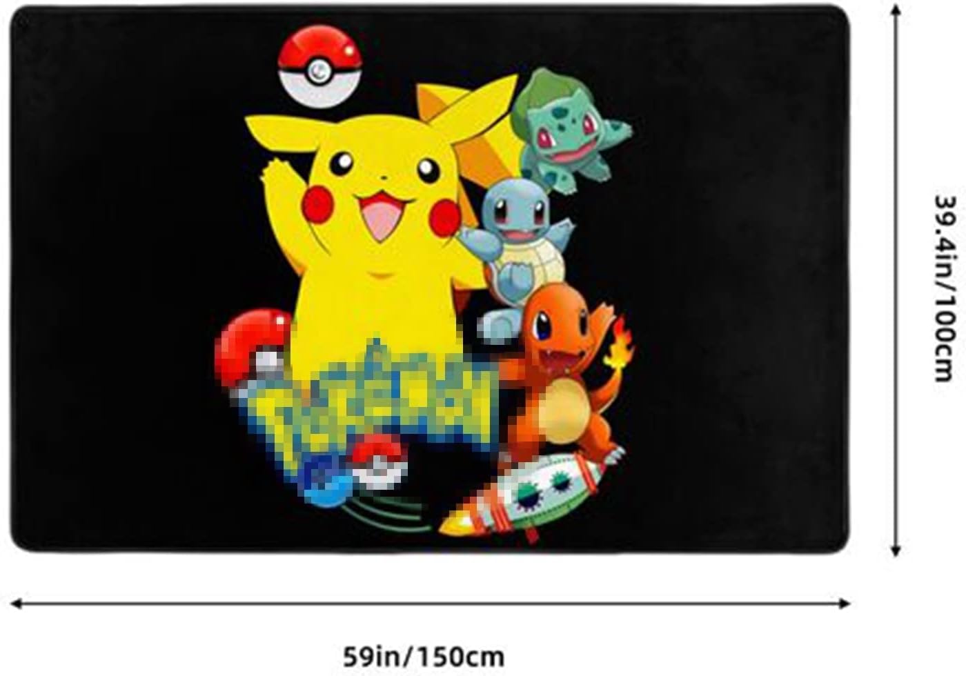 Anime Rug, Large Floor Rugs for Boys Girls Bedroom Room Decor,Washable Non-Slip Stain Resistant Carpet,for Nursery Backyard Decor 3X5Ft