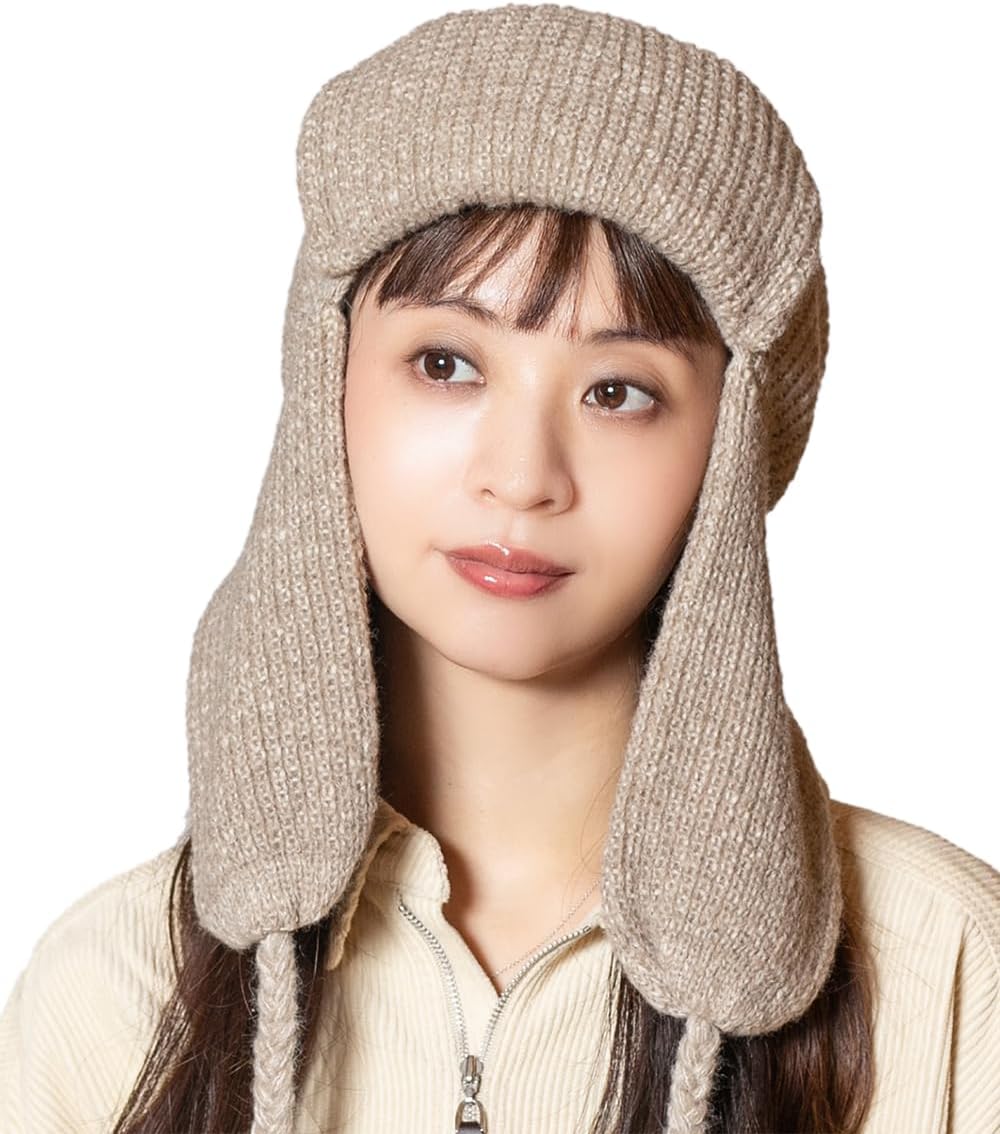 CA4LA VOLANT カシラ フライトニット帽 ベージュ CA4LA ニット帽VOLANT 3 カシラベージュ