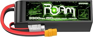 OVONIC 6S Lipo Battery 3300mAh 22.2V 150C with XT90 Plug for RC Truck Truggy Buggy Tank RC Car Racing Hobby