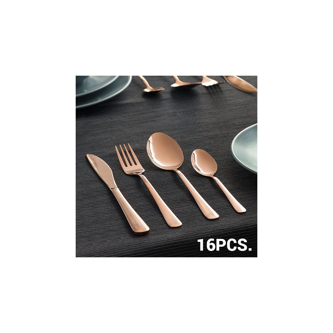 Elregalo.tV - Copper Style Cutlery for 4 Diners (16 pieces) - bb_V0200599