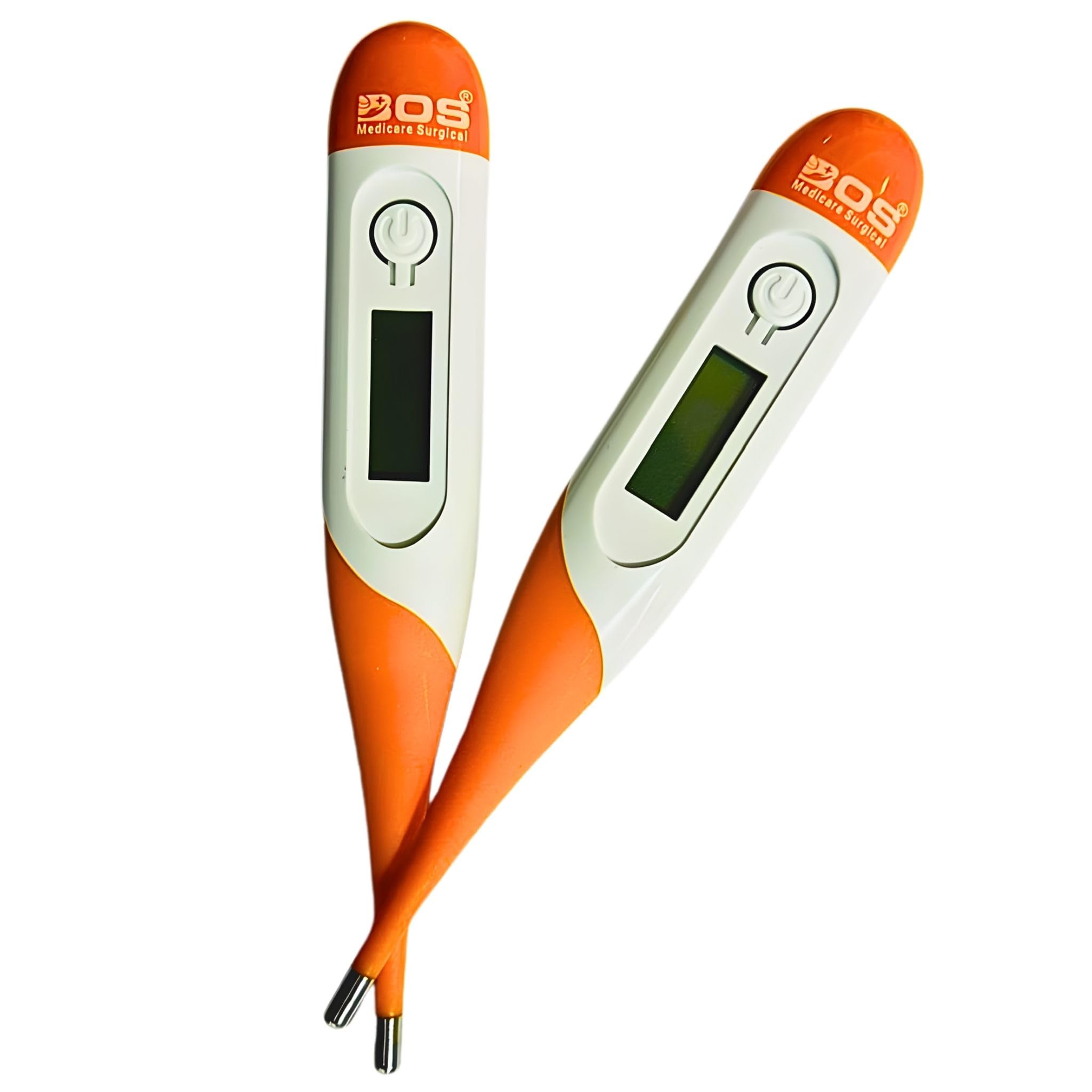Flexible Tip Digital Thermometer Pack of 2 for Kids & Adults Fast & Accurate Body Temperature Checker Safe for Oral Rectal & Underarm Use – Orange & White-image-40