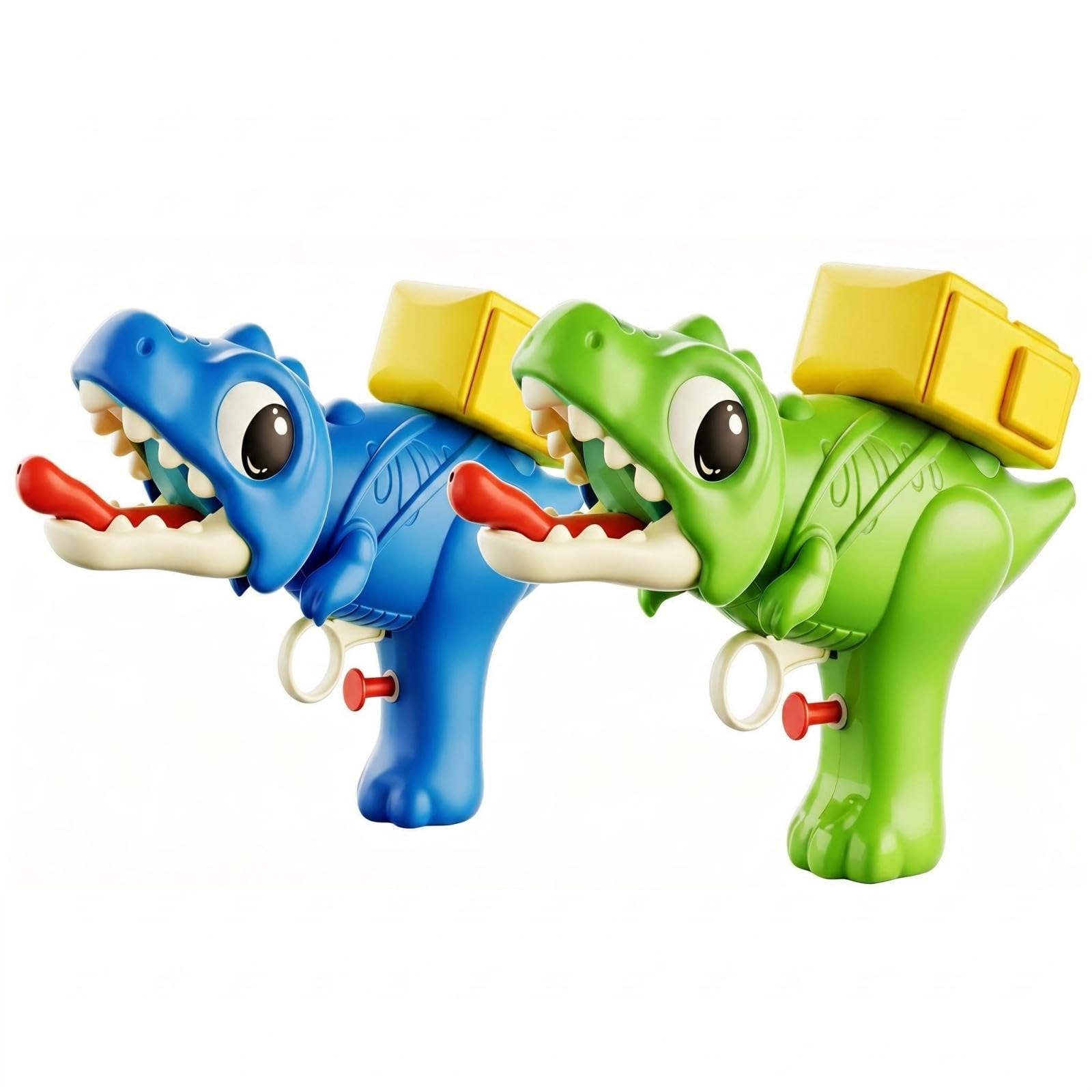 2 Pack Water Pistols for Kids, Dinosaur Water Gun Toys - Small Squirt Guns for Kids Summer Outdoor Pool Beach Water Fighting Toy, Water Guns for Boys Girls Toddlers