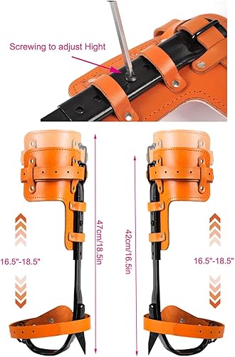 Miniatura 4 de Rohseson Picos de escalada de árboles, equipo mejorado para escalada de árboles con forja de acero 45#, juego de herramientas de escalada de árboles