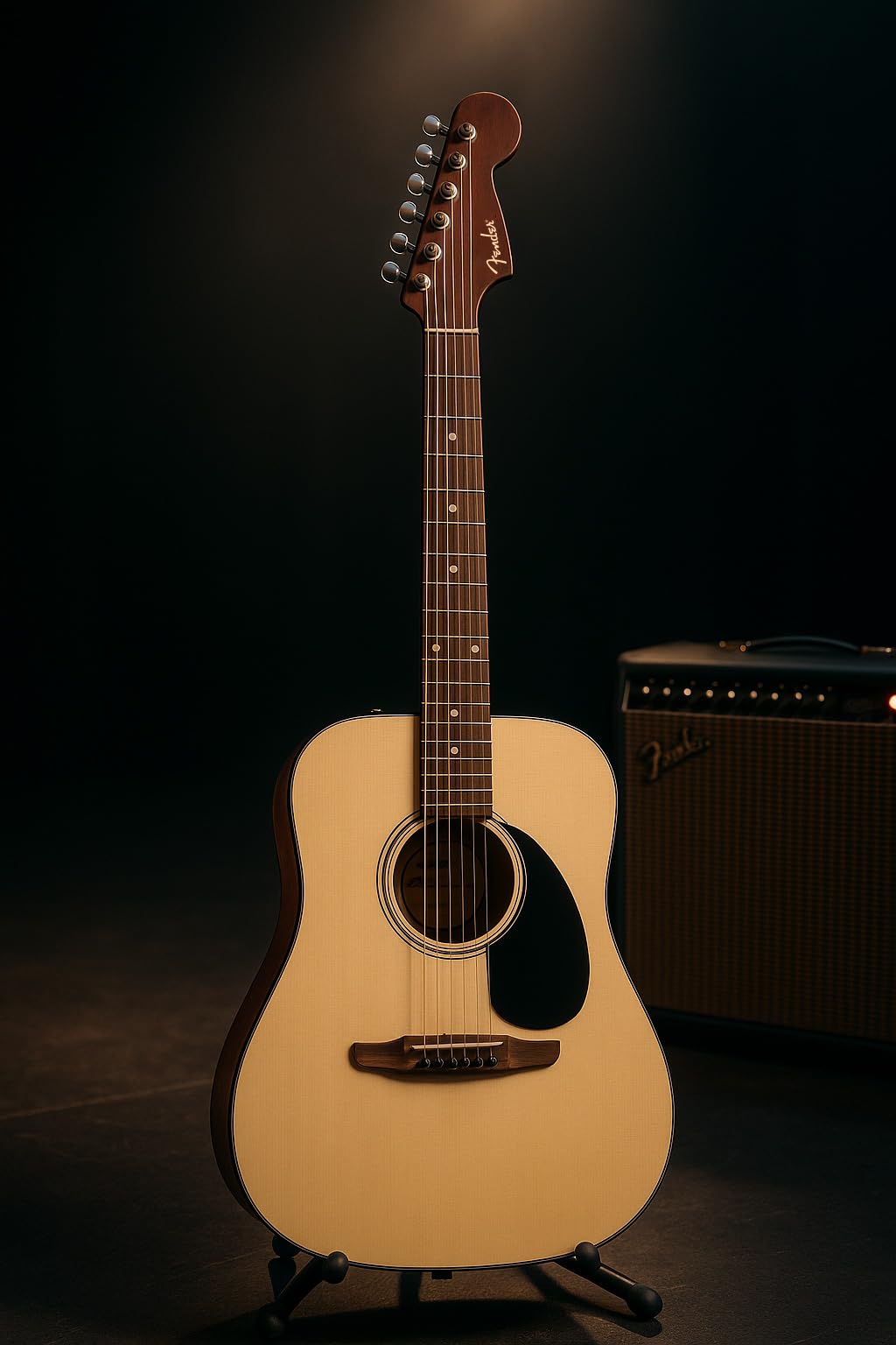 Chitarra acustica Fender California Standard Redondo™, tavola armonica in abete, battipenna nero, naturale
