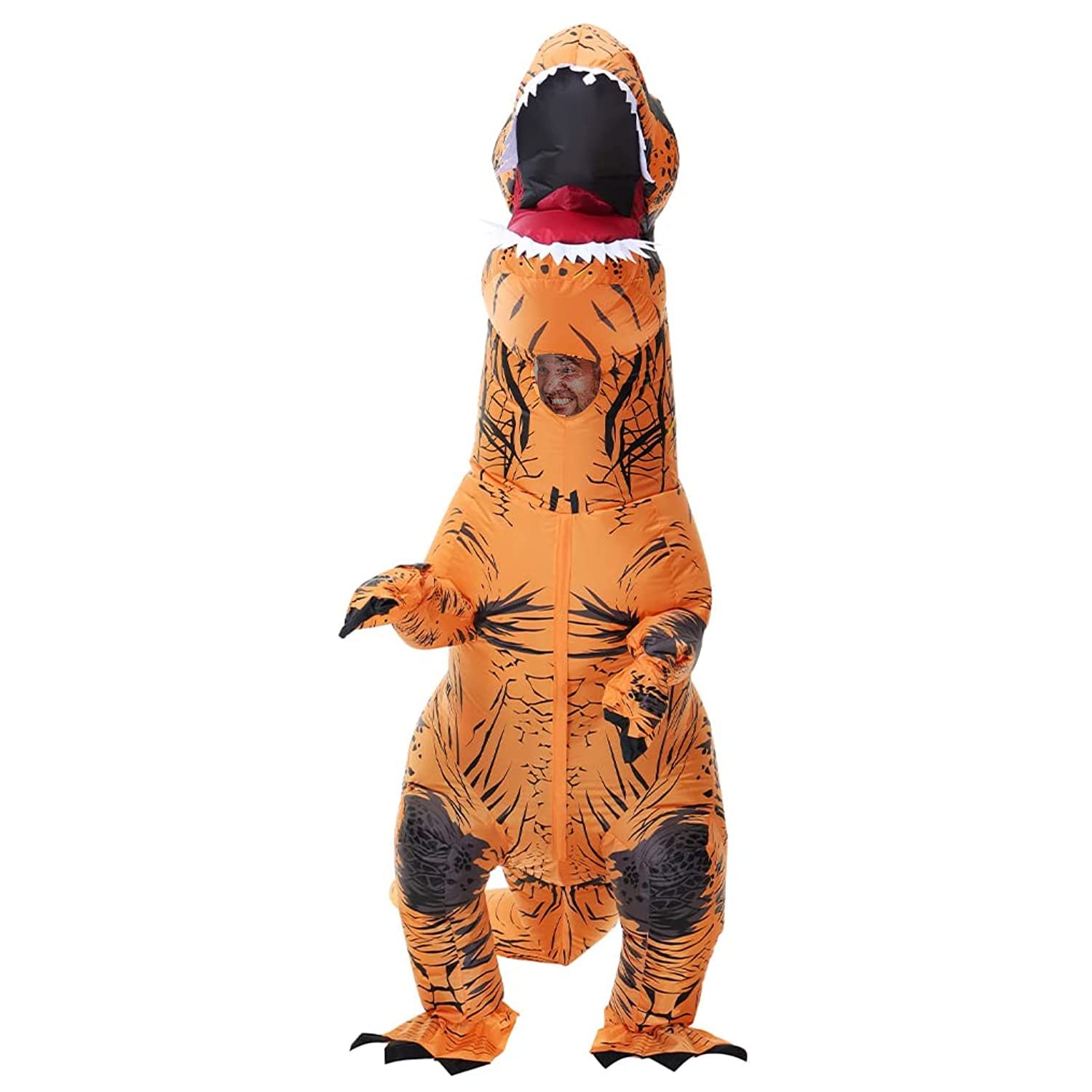 Disfraz, de dinosaurio, hinchable, para adulto y niño, para Halloween, fiesta, carnaval o navidad, para hombres y mujeres (150-190 cm)