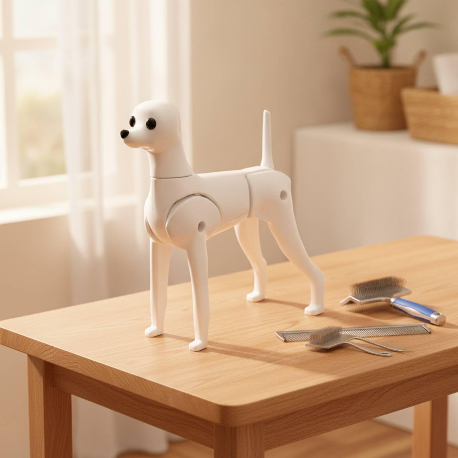 Mannequin de Toilettage Canin Mannequin Chien Modèle d'Entraînement Figurine Articulée Squelette Réglable Matériau Robuste Adapté aux Démonstrations , Style to 3