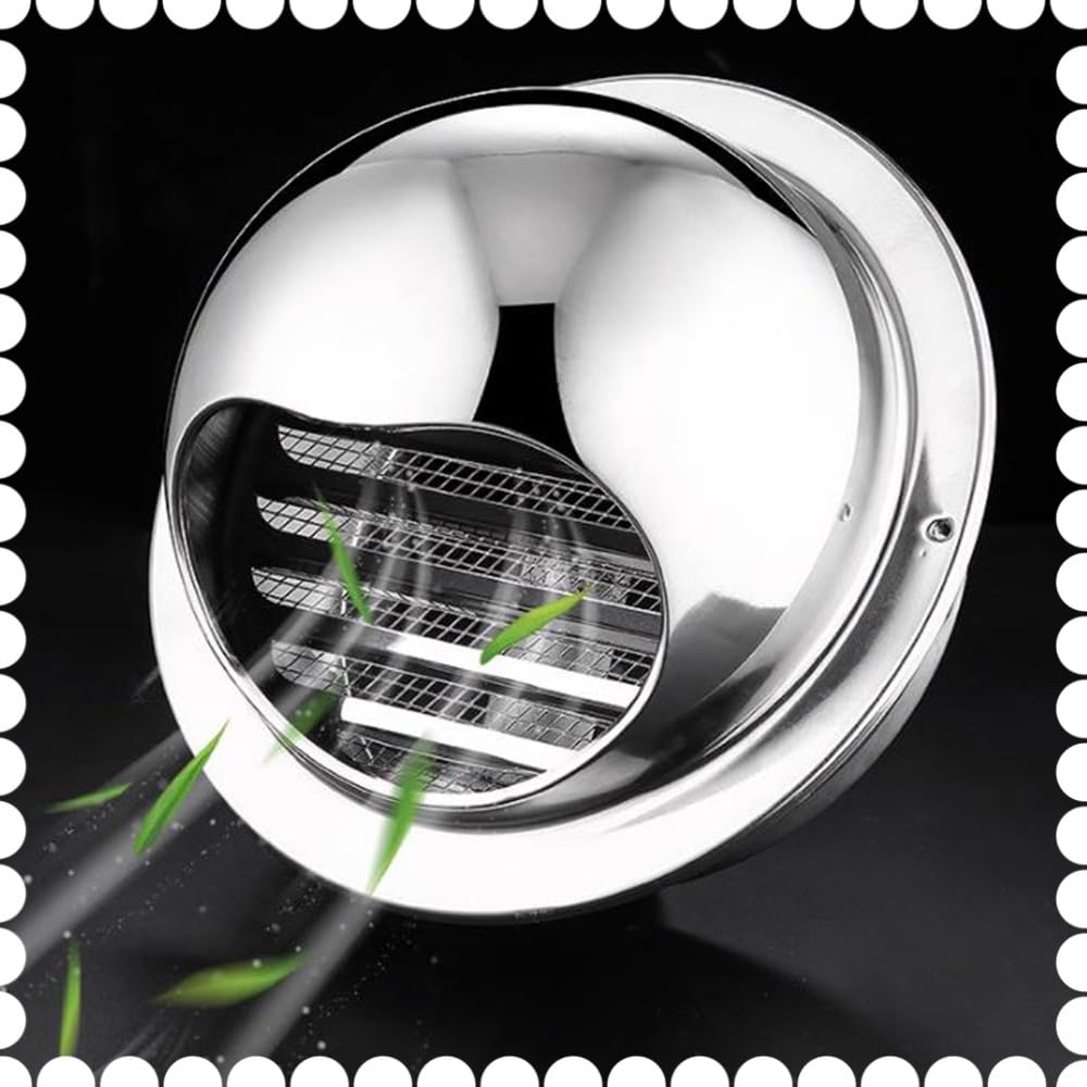 Grille d'aération ronde KADEUX 190mm en acier inoxydable pour ventilation extérieure murale