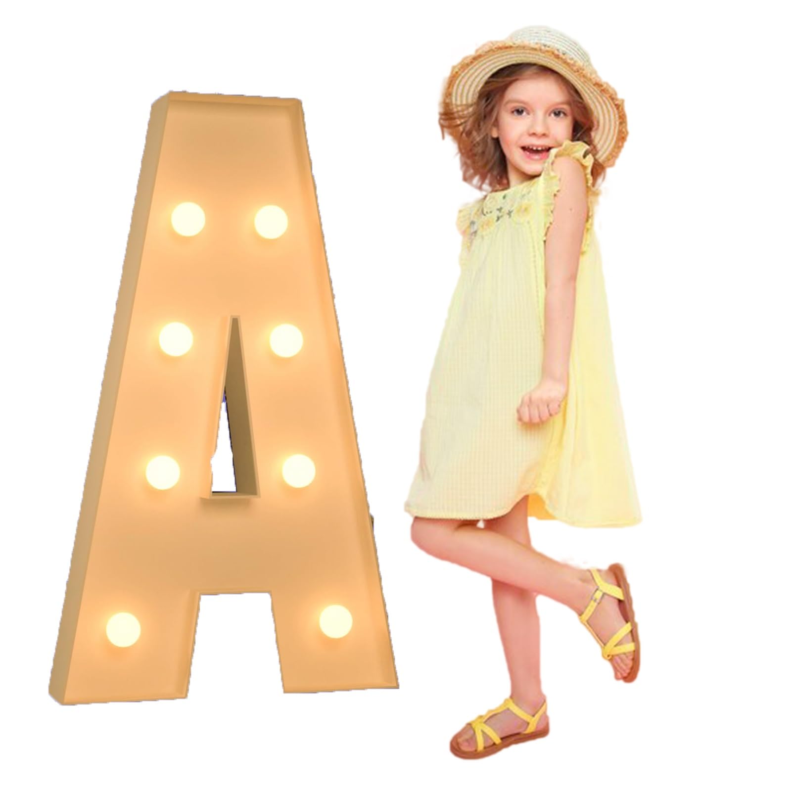 3ft Splicing Letters Light DIY Giant Letters For Baby Shower Birthday Party Backdrop Decorations For Prom Party Bar Birthday Family Christmas Valentin’s Day Anniversary Holiday(Color:Letters A,Size:3.