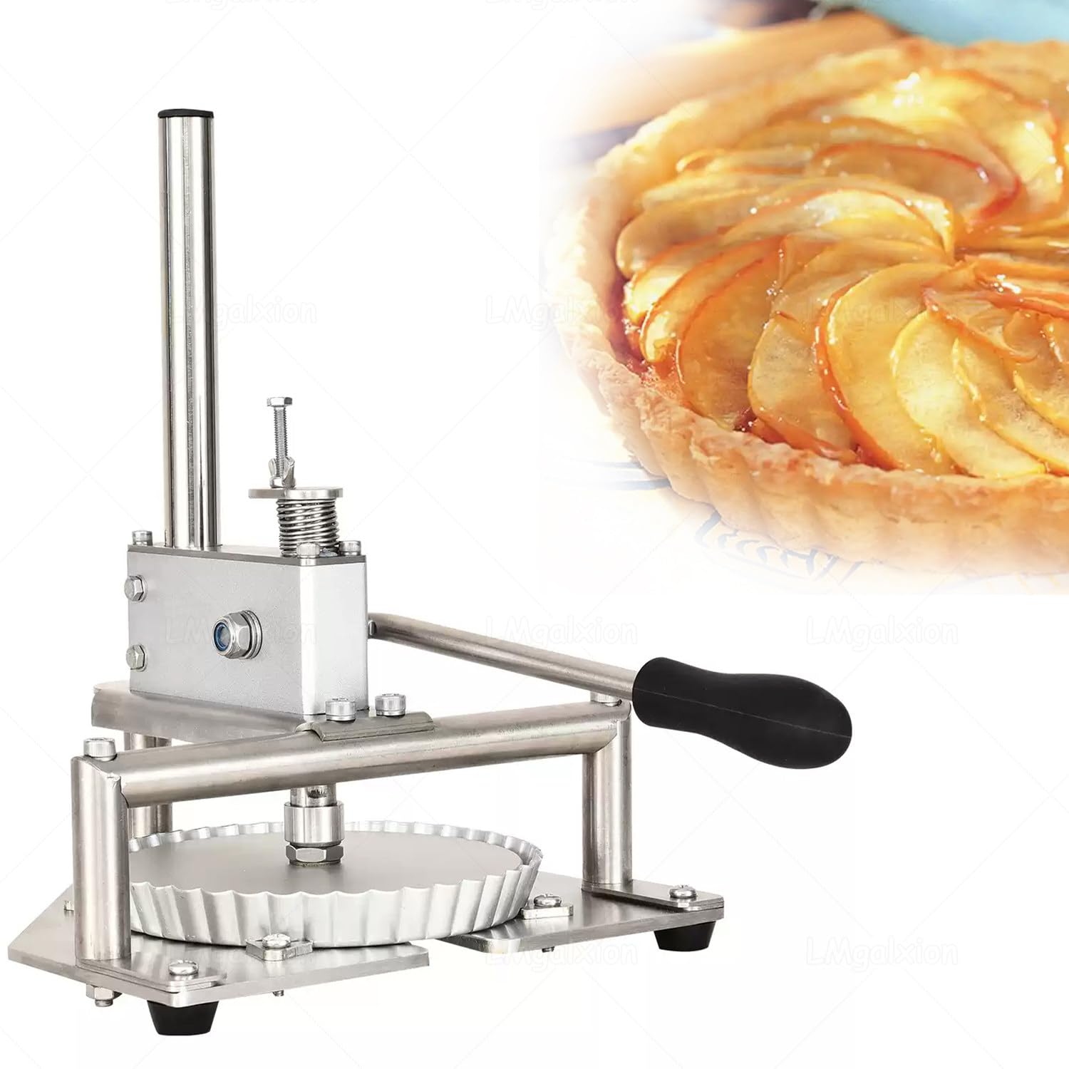 XCSCUK Manual Dough Press,Commercial Pie Crust Press Machine,with Aluminum Mold, for Pie Crust & Pizza Dough,for Bakery Restaurant (M200)