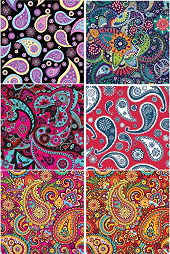 Paisley Vinyl PACK #2 Multi-pack Printed Craft Vinyl 6 Sheets 12x12 for Vinyl Cutters