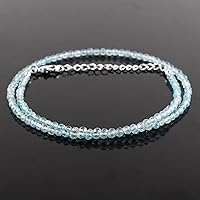 Vista 73 de Natural Moonstone Gemstones Choker Necklace, Faceted Rounds Beads, Silver Plated Jewelry, Healing Crystals, Birthday, Handamde, Minimalist, Women