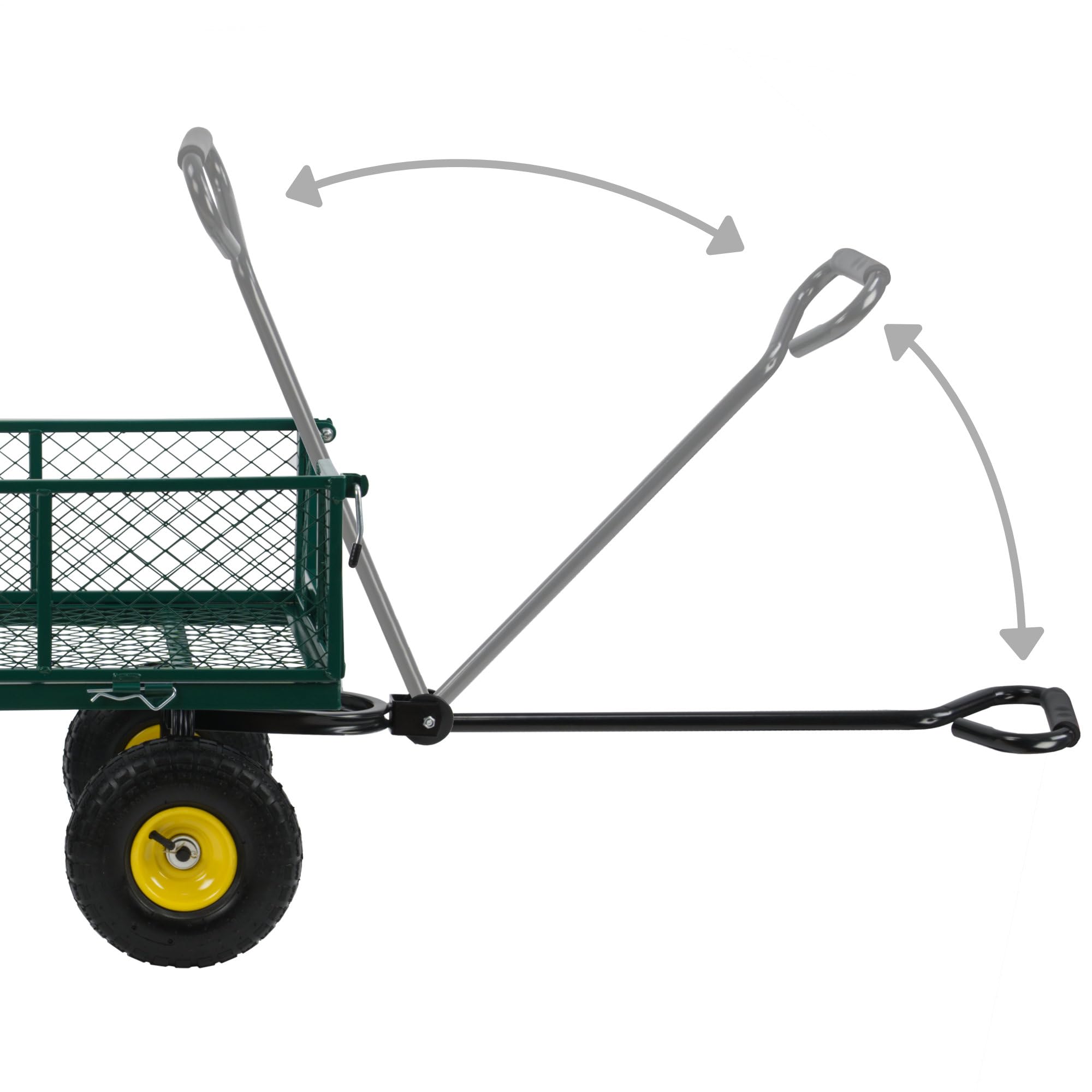 Zelsius Bolderkar, 350 kg draagkracht, 105 liter, groen/geel, tuinwagen