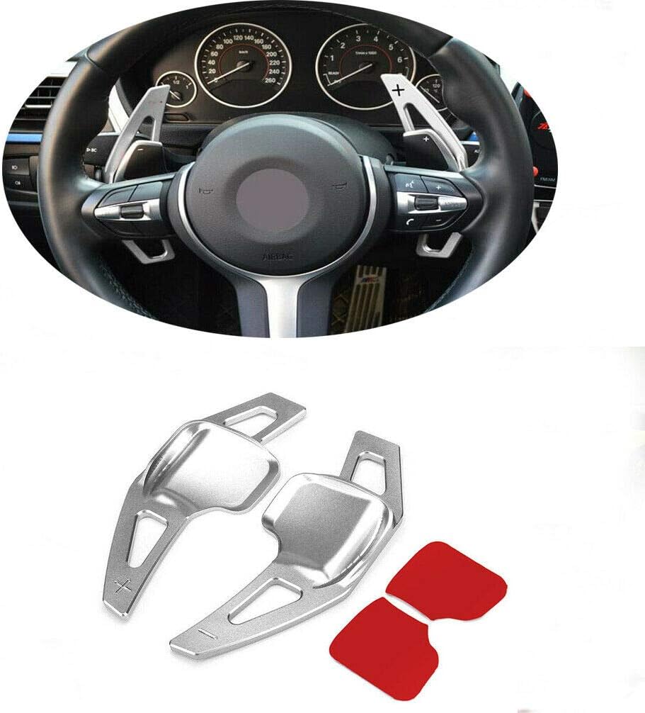 JC SPORTLINE Steering Wheel Shift Paddle Blade Shifter Extension for BMW 3 5 Series F10 F30 Factory (Silver)