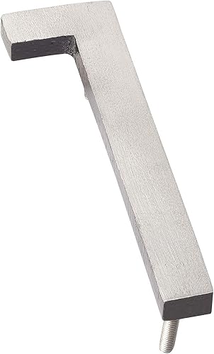 Miniatura 91 de Montague Metal Products MHN-06-F-RB1-9 Números de casa de dirección flotantes modernos de aluminio cepillado sólido, 6 pulgadas, bronce romano Negro