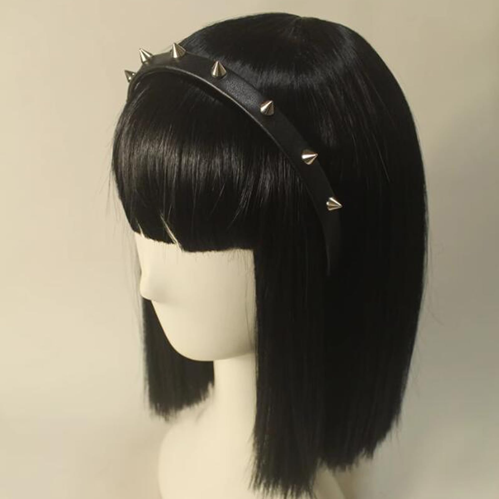 Women Leather Headband Gothic Spiked Punk Hairband Steampunk Accessories Amazon.com: ATekatac Women Leather Headband Steampunk Spiked  main image 3