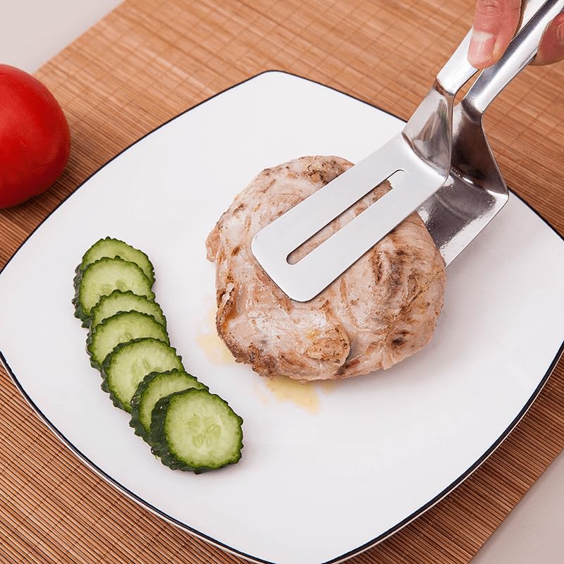 Pinza de Comida de Acero Inoxidable 26 cm para Carne, Pescado y Barbacoa