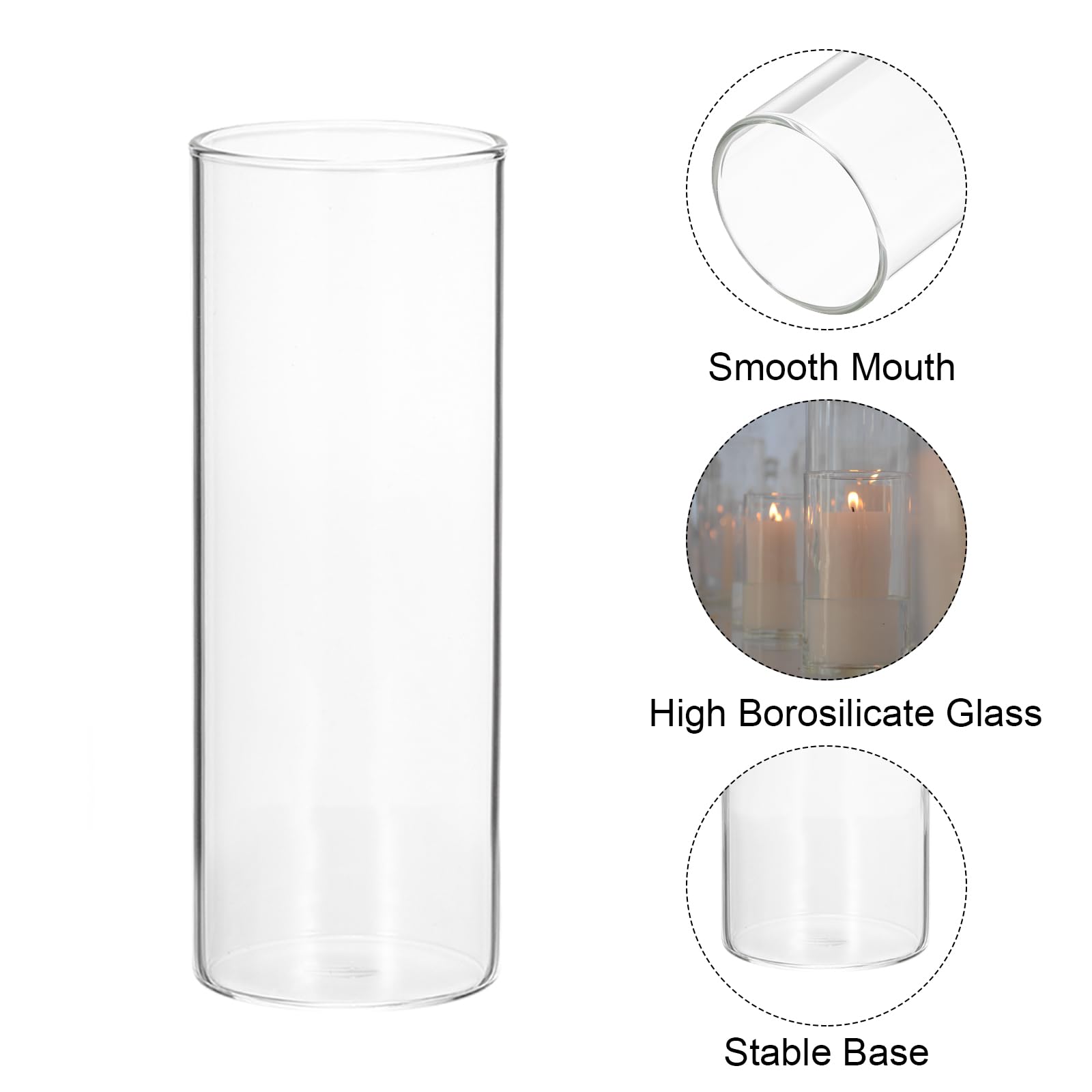 PATIKIL Glass Cylinder Vase - Image 3