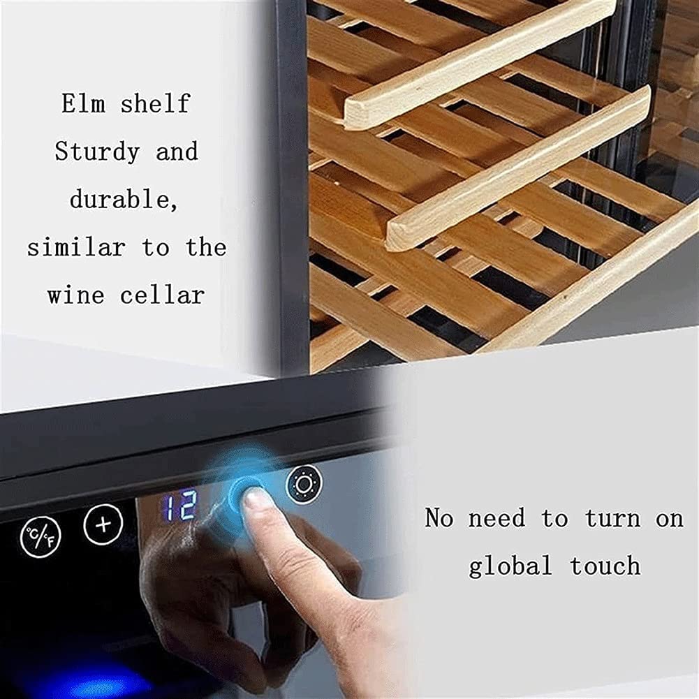Ljlzxpbus 55l Compressor Wine Cooler Refrigerator Large Freestanding Wine Cellar For Red, White, Champagne Or Sparkling Wine Digital Temperature Control Fridge Stainless Steel on Fridge.com - View 5