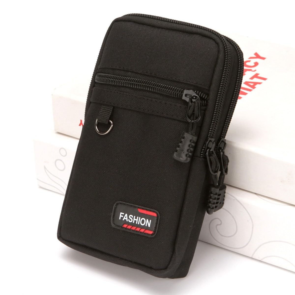 Handy Gürteltasche,Handy Gürteltasche aus Nylon,wasserdichte Bauchtasche,Handyholster,Handytasche Werkzeughalter,Gürteltasche Herren Taillentasche für Wandern,Camping,Rettung. (Schwarz)
