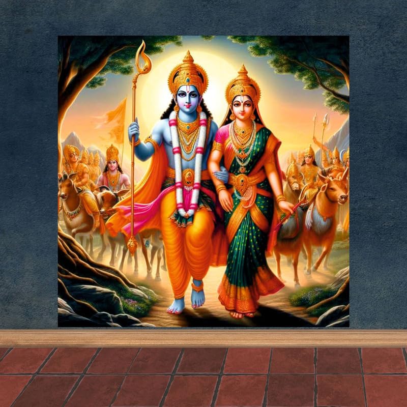 Image of British Terminal Cute little Bal Gopal Baby God Krishna| Kanha Ji | Laddu Lord Makhan Chor Painting Religious Poster for Pregnant Women for wall (matt thin vinyl,sticker,multicolor,unframed)| bj374