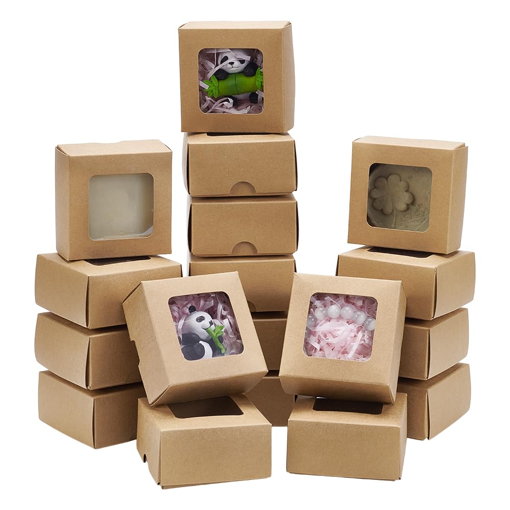50 SETS SCATOLE Per Bomboniere Regalo Rustiche Di Carta Kraft Vintage EUR 18,15 - FR