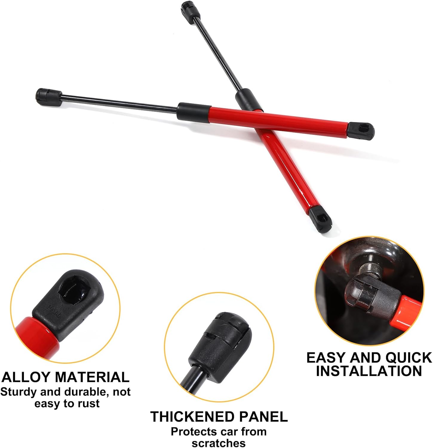 PIUGILH Front Hood Lift Support Struts Fit for C6 Corvette 2005-2013 Accessories, Car Front Hood Lift Support Springs Shocks Struts Replacement Parts, 2Pcs (Red)