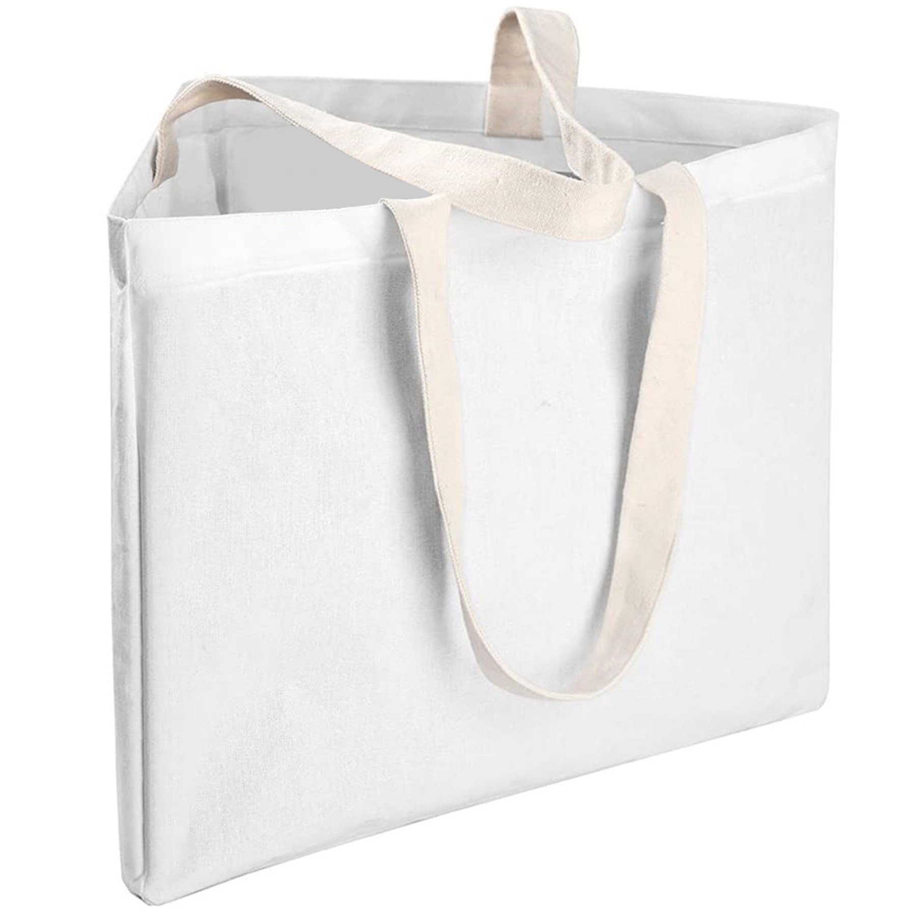 Coat Hanger Storage Box, Triangle Canvas Hanger Organizer, Foldable Large Capacity Corner Laundry Hamper for Wardrobe, Laundry Room