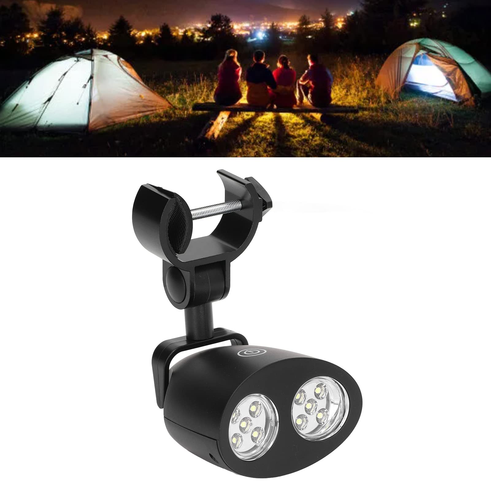 Barbecue Light, 3 Light Gears Adjustable CShaped Clamp Grill Light 10 LED Lights with Screwdriver for Night Walks