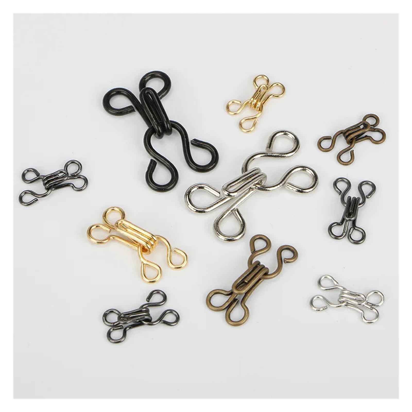 300 pares de ropa interior sujetador invisible Para Hogar | Botón de hebilla Botón de gancho oculto for accesorios de costura de portatrajes