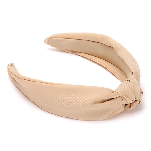 Miniatura 7 de Etercycle Diadema para mujer, diadema ancha anudada, banda para el cabello de yoga, accesorios elásticos para el cabello para mujeres (caqui)