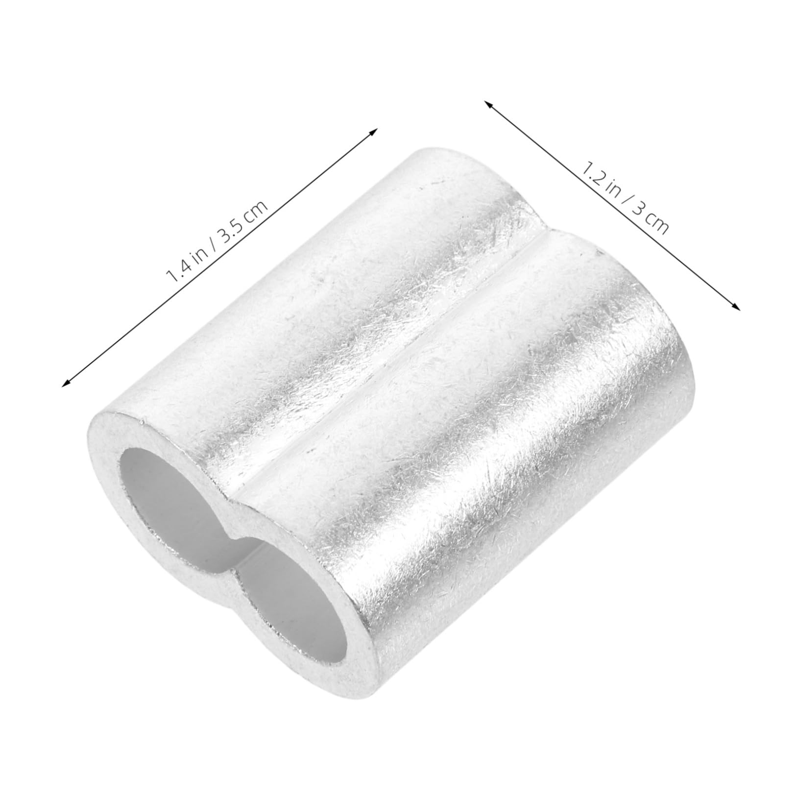 Alipis Cable Crimp Clamps 8pcs Double Hole Aluminum Sleeve for Wire Cable Clamps Easy to Use