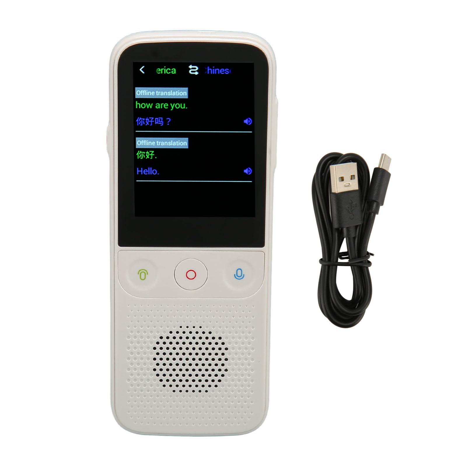 Dispositif de Traduction Vocale Intelligent, 138 Langues, (White)