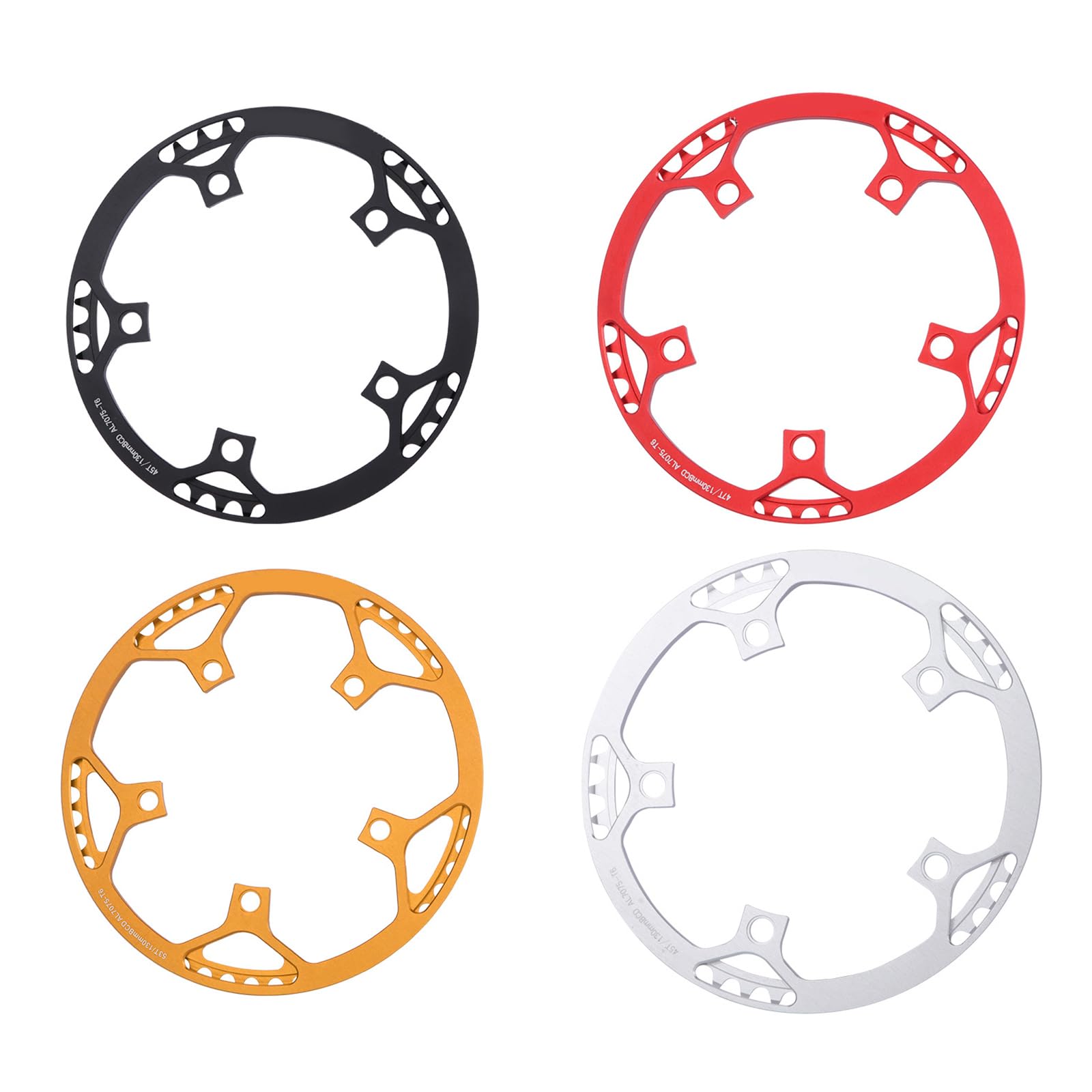 Mechanizm korbowy do rowerów ze stopu aluminium 130BCD 45T 47T 53T 56T 58T pojedyncza prędkość łańcuchowa do rowerów składanych rower pojedyncza tarcza łańcuchowa