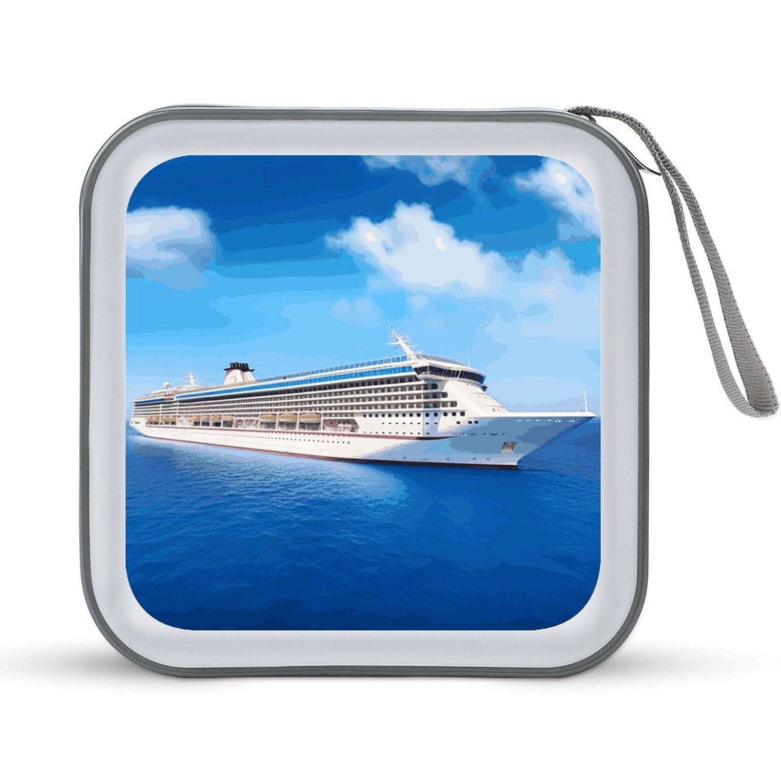 VstaDank - 40 Capacity Cruise CD Case, with Zipper Disc Storage Organizer, Portable Hard Plastic Storage CD Holder, DVD Organizer for the