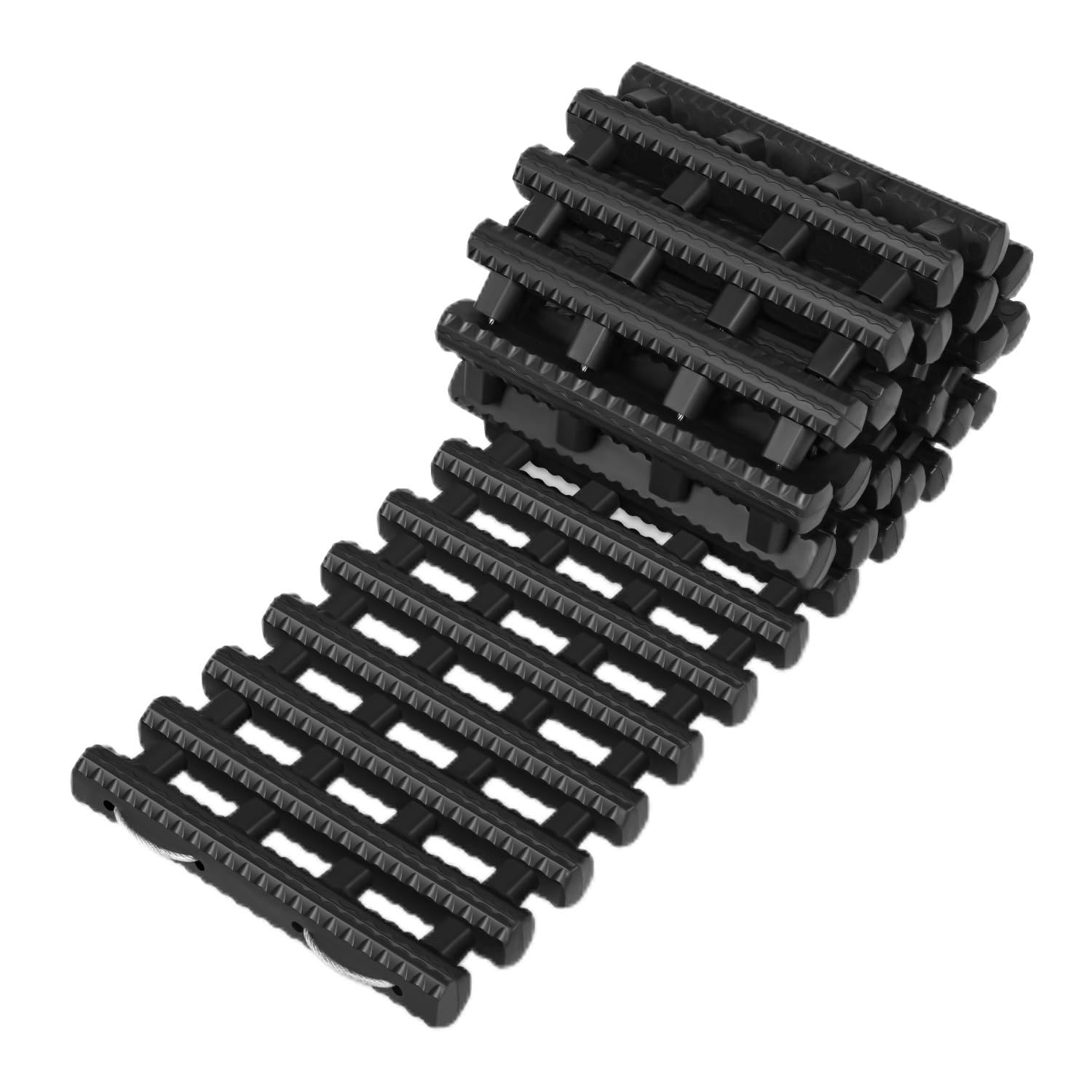 DNA Motoring 48" Portable Recovery Traction Tracks Mat, Load 7 Ton Car Non-Slip Mat, Off-Road Emergency Aid Devices for Snow, Ice, Mud, Sand, w/Bag,