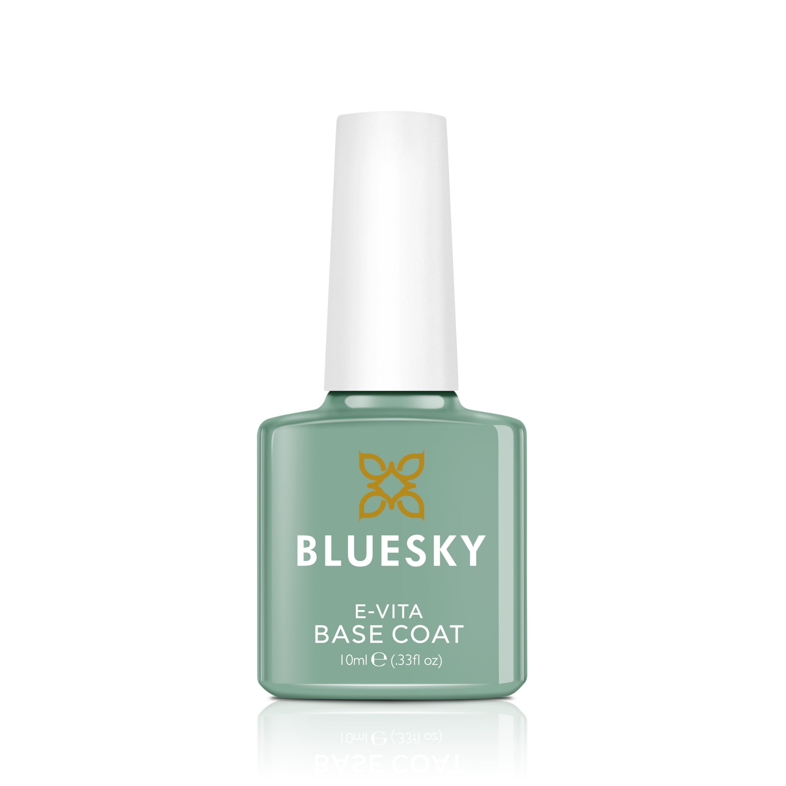 Bluesky E-Vita Base Coat 10ml, Vitamin E Enriched Gel Nail Polish for 21 Day Manicure, Professional, Salon & Home Use, Requires Curing Under LED UV Nail Lamp