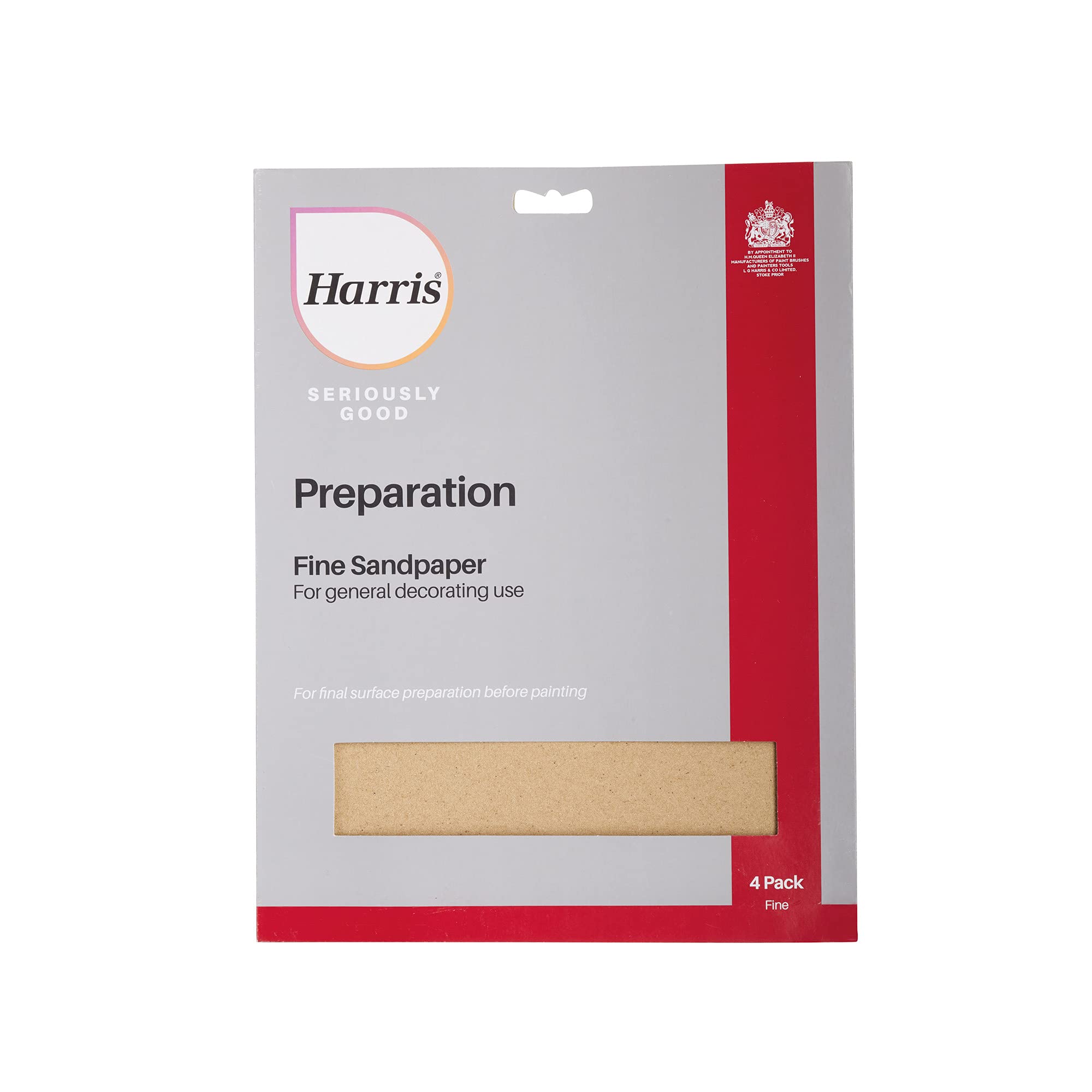 Harris 102064318 Seriously Good Sandpaper Fine Pack Of 4