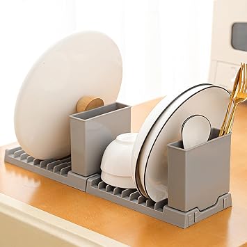 Foldable Drying Rack Dishes Multifunctional Utensil Holder Storage Rack